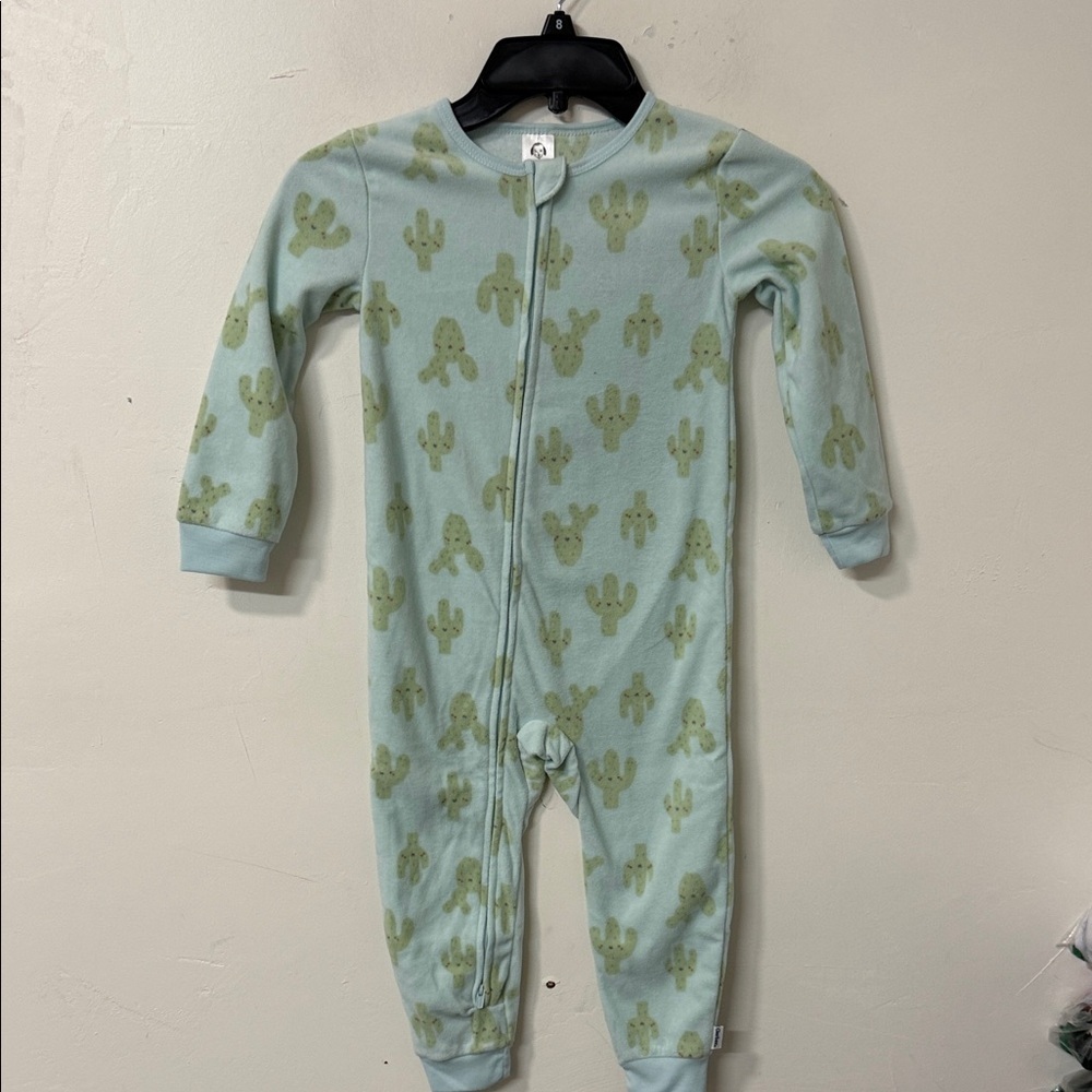 Gerber Cactus Print Footie - Light Green